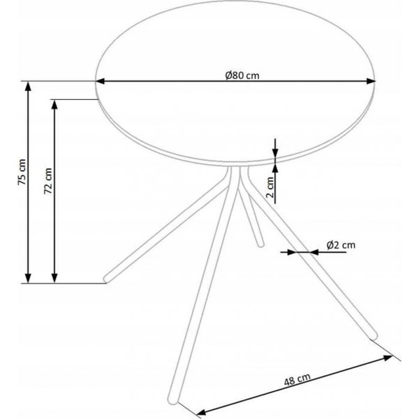 Brooks-ruokapöytä - Musta Brooks-ruokapöytä - Musta