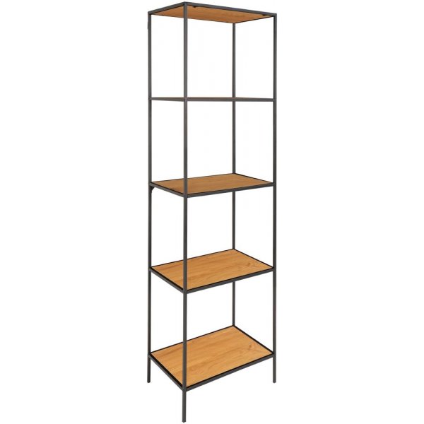 Valkoinen hylly - Musta/tammen jäljitelmä Valkoinen hylly - Musta/tammen jäljitelmä