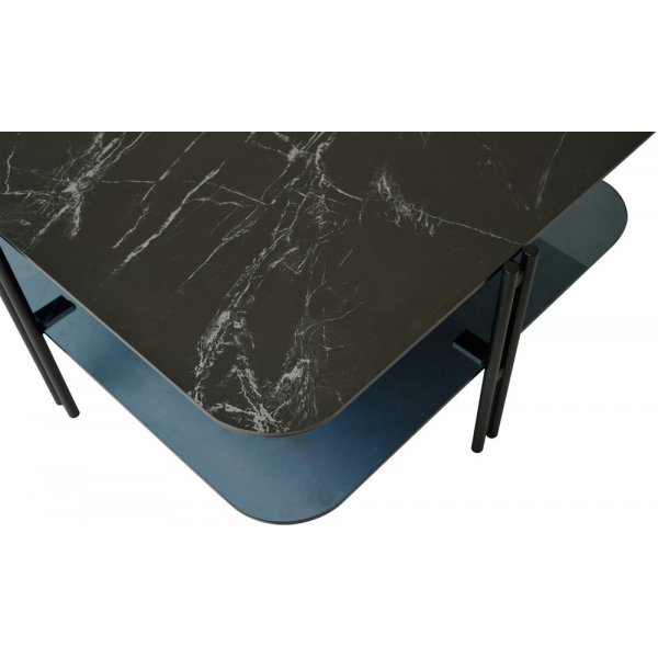 Hayes sohvapöytä 80 x 80 cm - Musta keramiikka/lasi Hayes sohvapöytä 80 x 80 cm - Musta keramiikka/lasi