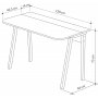 Luton kirjoituspyt 120x60 cm - Valkoinen/turkoosi