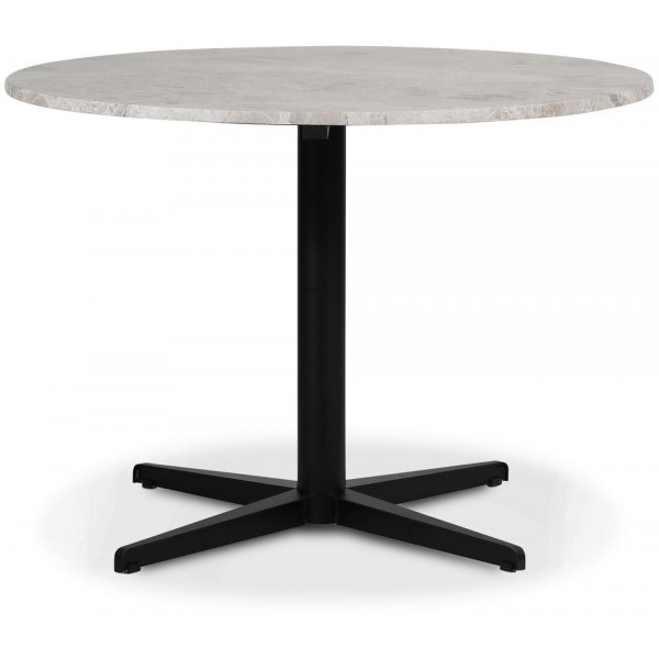 SOHO ruokapyt 105 cm - Ristijalka / harmaa-beige marmori