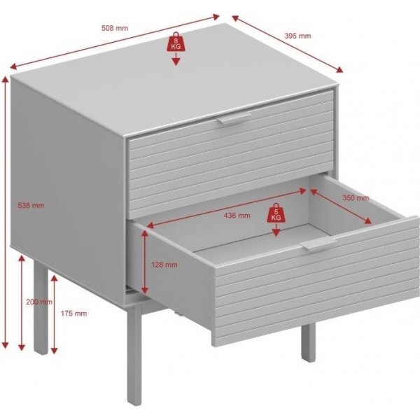 Soma yöpöytä - valkoinen Soma yöpöytä - valkoinen