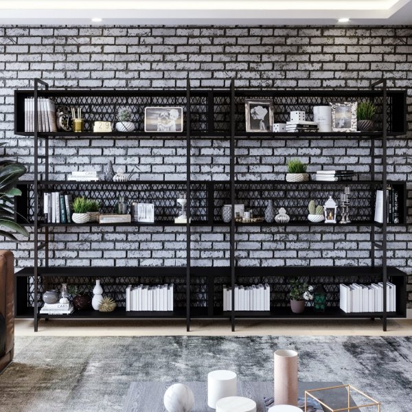 Araf kirjahylly 280 cm - musta