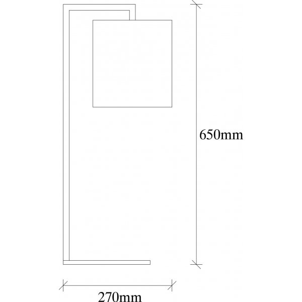Profiilipöytävalaisin - Valkoinen/musta Profiilipöytävalaisin - Valkoinen/musta