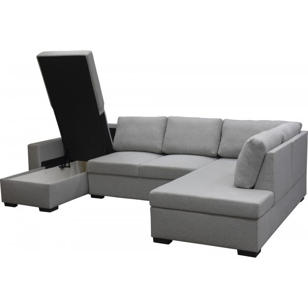 Sohva 309 cm vaaleanharmaa - Solna