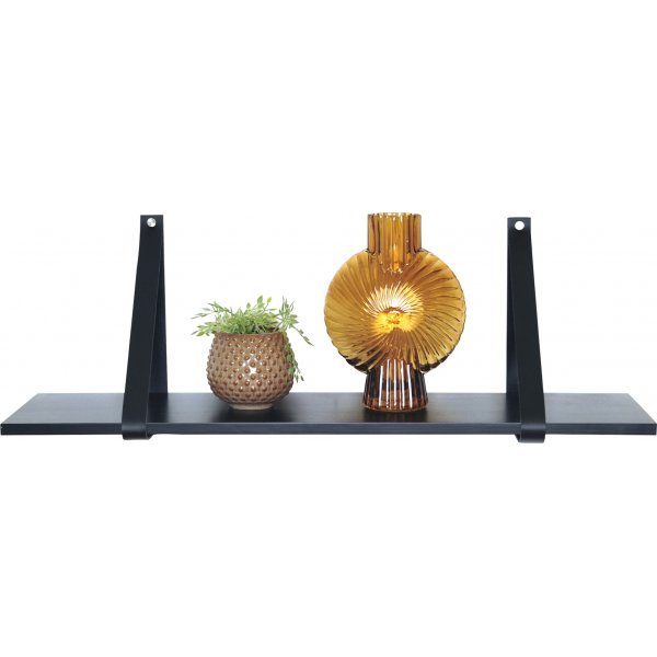 Frikk sein�hylly 100 cm - Mustaksi lakattua m�nty�