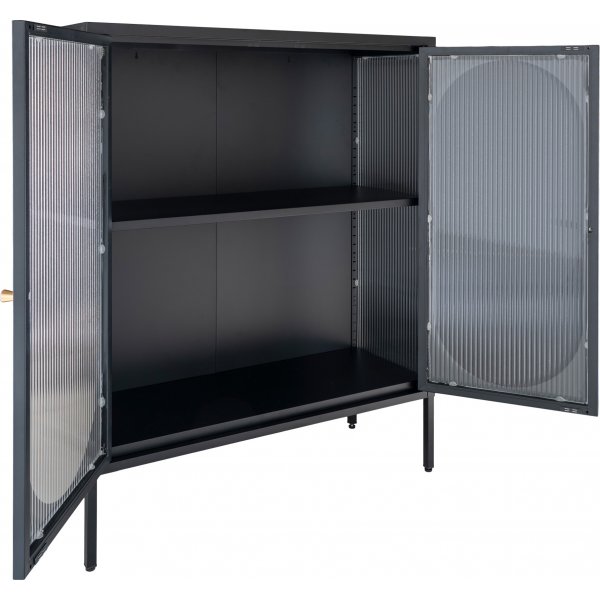 Adelaiden lasikaappi 90x110 cm - Musta