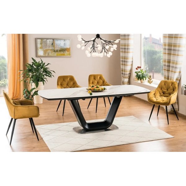 Bumbi ruokap�yt� 160-220 cm - Valkoinen/musta