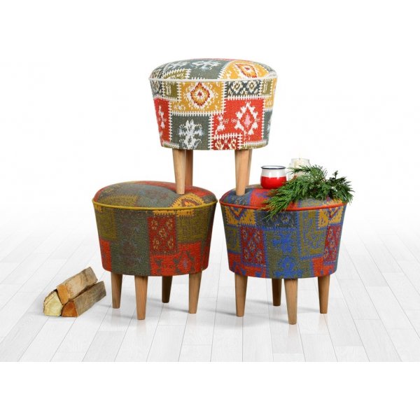 Rugg-pouf - Monivärinen Rugg-pouf - Monivärinen