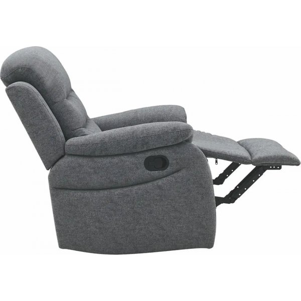 Harmaa kangasverhoiltu lepotuoli Harmaa kangasverhoiltu lepotuoli