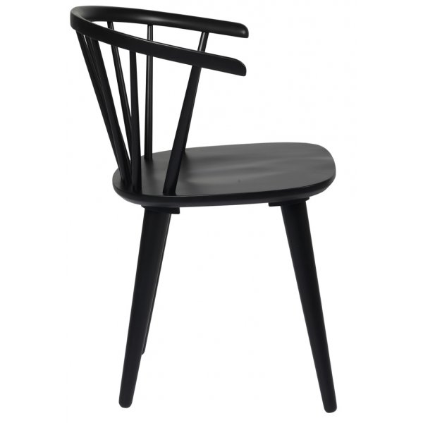 Smokey ruokailuryhmä, pyöreä ruokapöytä 4 Dalsland-runkoisella tuolilla - Harmaaksi petsattu tammi/musta Smokey ruokailuryhmä, pyöreä ruokapöytä 4 Dalsland-runkoisella tuolilla - Harmaaksi petsattu tammi/musta