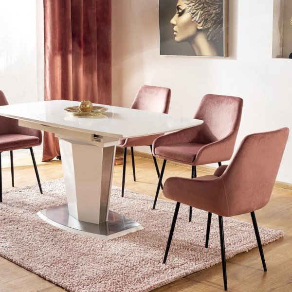 Albi ruokap�yd�n tuoli - Vaaleanpunainen sametti