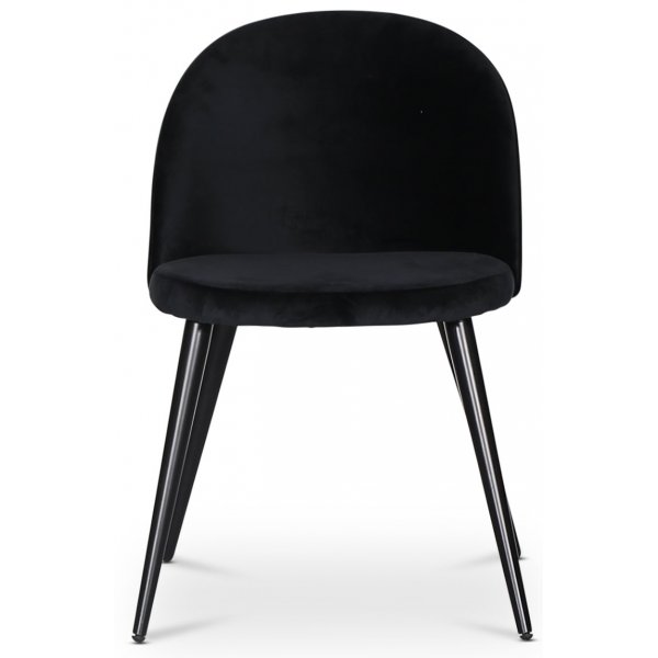 Alice-tuoli - Musta sametti / Mustat jalat Alice-tuoli - Musta sametti / Mustat jalat