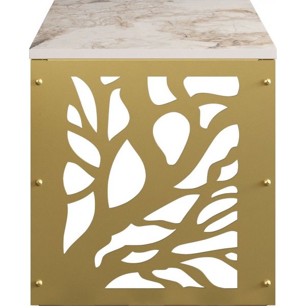 Tonga sivup�yt� 44,5 x 44,5 cm - Kulta/valkoinen