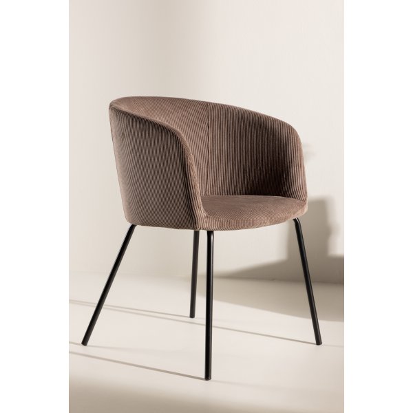 Berit ruokapydn tuoli - Ruskea vakosametti