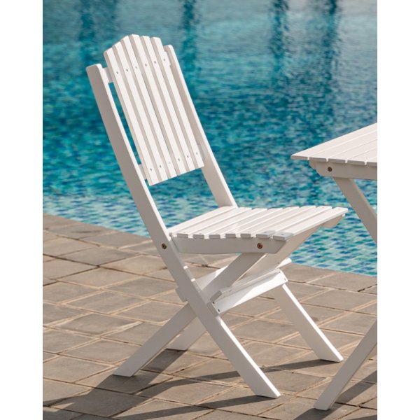 Ulkotuoli Br�nn� valkoinen