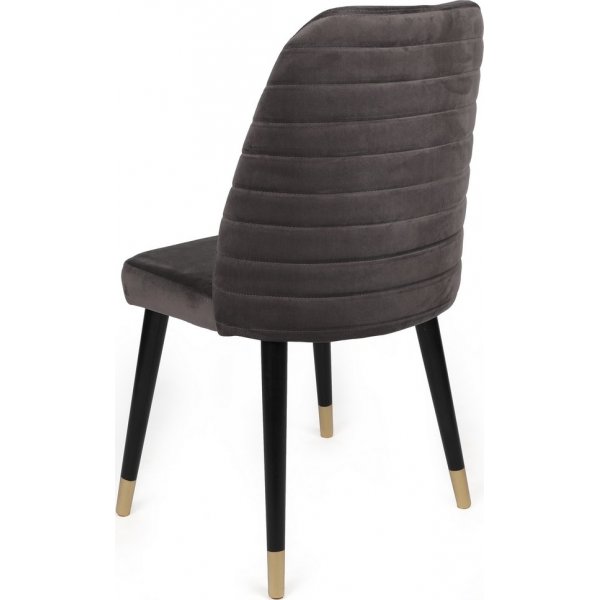 Hugo ruokapöydän tuolisarja - Antrasiitti/musta/kulta Hugo ruokapöydän tuolisarja - Antrasiitti/musta/kulta