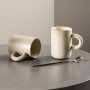 Aktiivinen kahvikuppi 7 cm - beige/musta