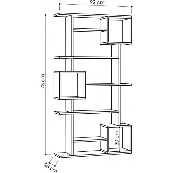 Soto kirjahylly - antrasiitti Soto kirjahylly - antrasiitti