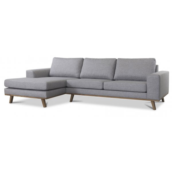 Stockholm-divaanisohva Harmaa/Tammi - Vasen
