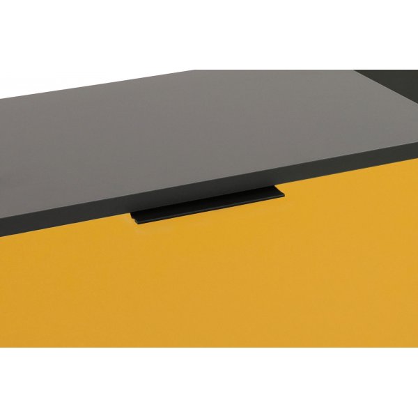 Ibiza mediapenkki - keltainen/antrasiitti