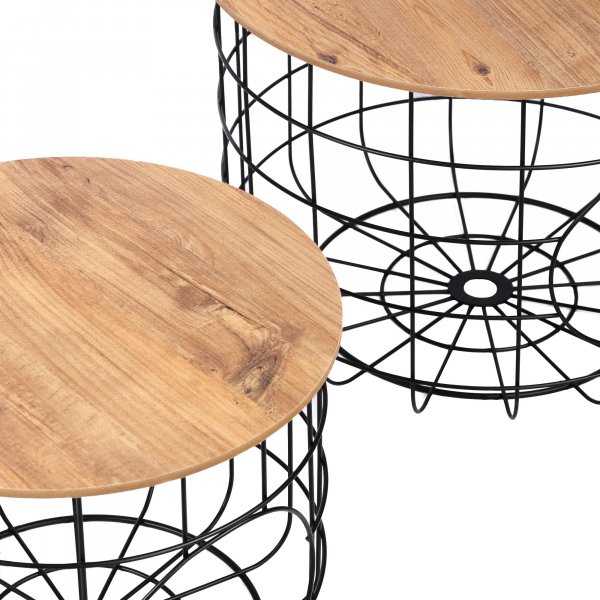 Cat sohvapöytäsetti - mänty/musta Cat sohvapöytäsetti - mänty/musta