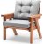 Atlant nojatuoli - harmaa/pähkinä + Huonekalujen hoitosarja tekstiileille