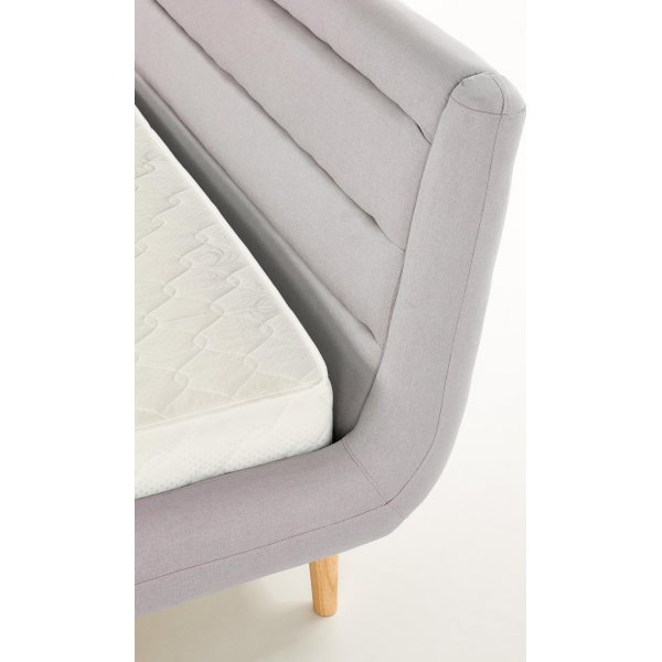 Bernardin harmaa sängynrunko 160x200 cm + Huonekalujen jalat Bernardin harmaa sängynrunko 160x200 cm + Huonekalujen jalat