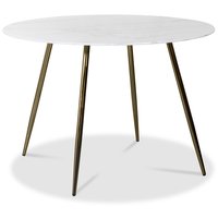 Art- ruokapöytä 110cm - Marmorilasi / Messinki Art- ruokapöytä 110cm - Marmorilasi / Messinki