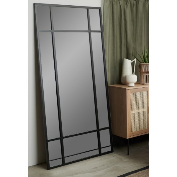 Marlon kokovartalopeili 200x100 cm - Metalli/antiikki musta