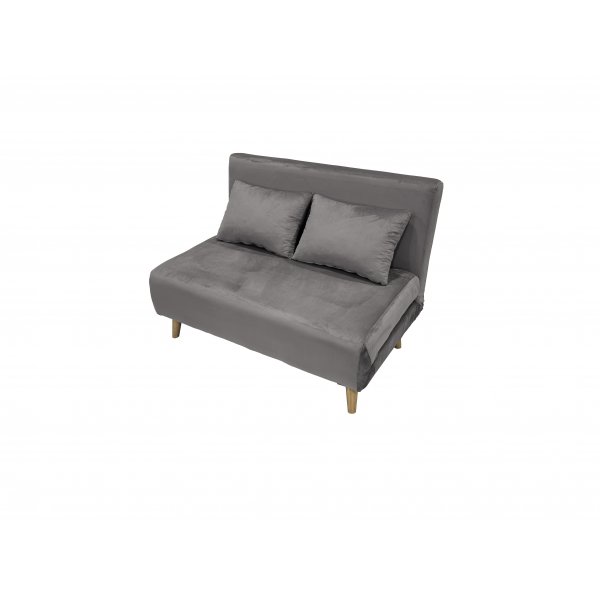 Vuodesohva Helsingborg - Vaaleanharmaa sametti | 193 cm