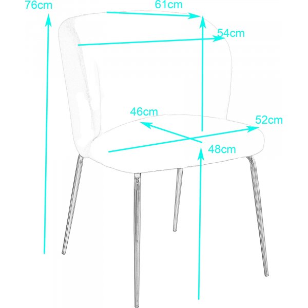 Ruokailuryhm Genova boucl - Jatkettava pyt ja 4 tuolia