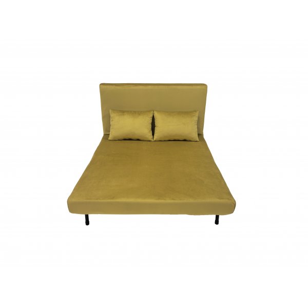 Vuodesohva Helsingborg - Keltainen sametti | 193 cm