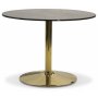 Plaza-ruokailuryhm, marmoripyt ja 4 kpl Plaza-samettituolia - Beige/Harmaa/Messinki