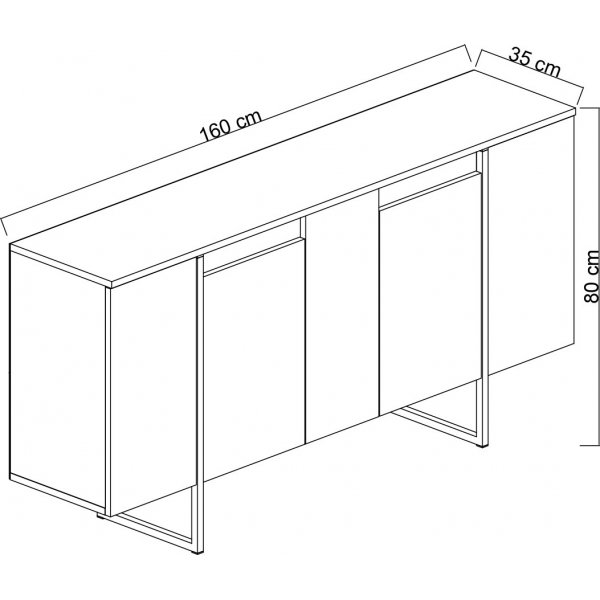 Lux-senkki, väri pähkinä/musta - 160 cm Lux-senkki, väri pähkinä/musta - 160 cm