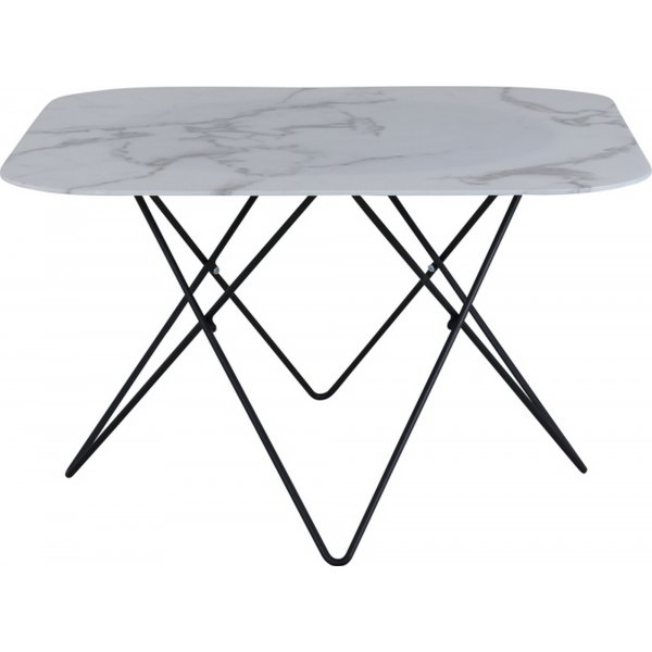 Michel-sohvapyt 80 x 80 cm - Valkoinen marmori