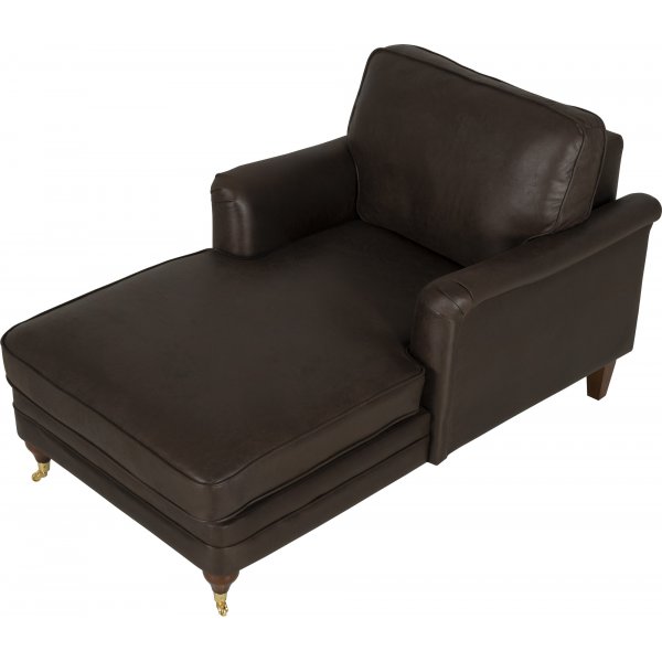 Howard Watford Deluxe Divaani nojatuoli - Vintage Brown Faux Leather