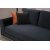 Line 4-istuttava sohva sivupydll - musta