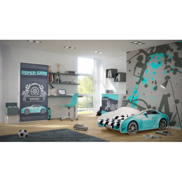 Autonsnky 80 x 160 cm - Sininen