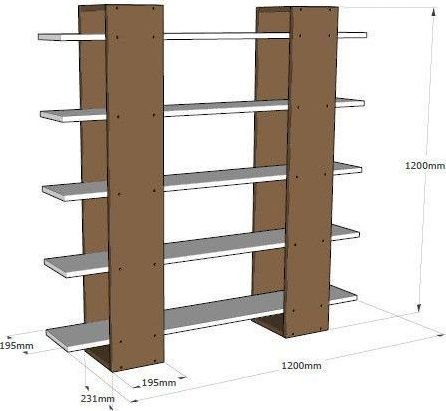 Uima-altaan kirjahylly - valkoinen/pähkinä Uima-altaan kirjahylly - valkoinen/pähkinä