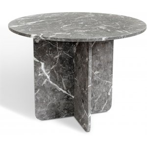 Tasoinen pyre ruokapyt harmaata marmoria 105 cm
