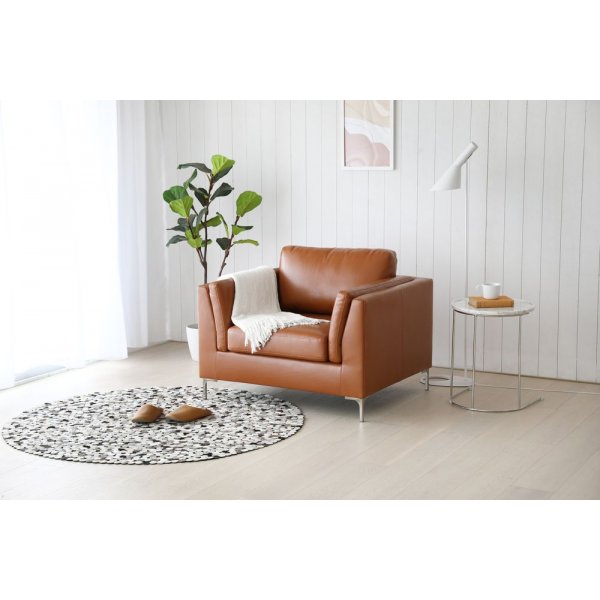 Nojatuoli konjakinvärinen keinonahka - Cansas + Huonekalujen puhdistus Nojatuoli konjakinvärinen keinonahka - Cansas + Huonekalujen puhdistus