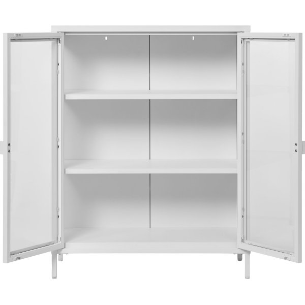 Brisbane lasikaappi 80x40x101 cm - Valkoinen Brisbane lasikaappi 80x40x101 cm - Valkoinen