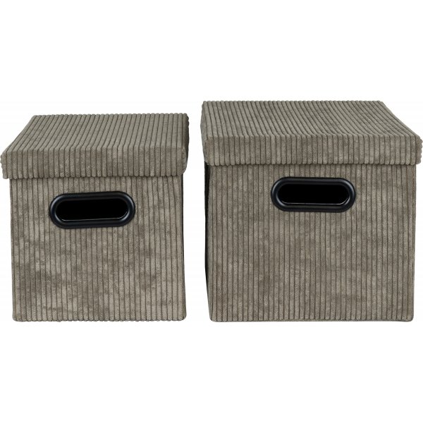 Augusta kannelliset säilytyslaatikot - Oliivinvihreä Augusta kannelliset säilytyslaatikot - Oliivinvihreä