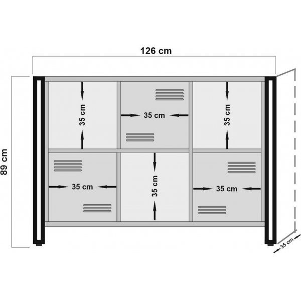 Cosmo Tribus kirjahylly - m�nty/musta