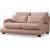 River divaani sohva oikea - vaaleanpunainen