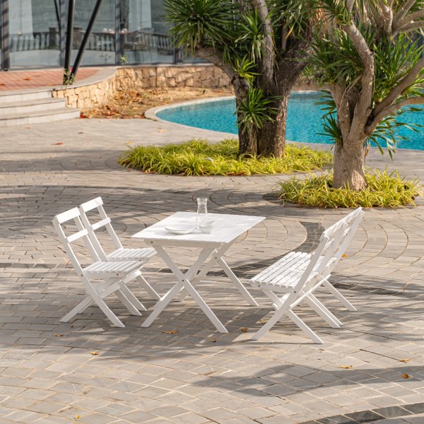 Knohult ulkosohva | puutarhapenkki - valkoinen + Huonekalujen tahranpoistoaine