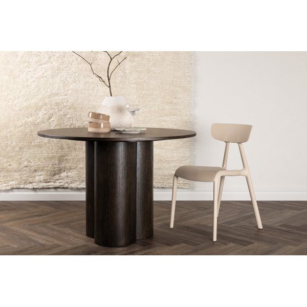 Ruokapyt Olivia pyre 110 cm mokkanahka