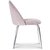 Plaza velvet -tuoli - Vaaleanpunainen / Kromi + Huonekalujen jalat