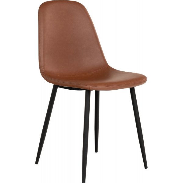 Toulon-ruokailuryhmä, jossa on 4 Stockholm-ruokailutuolia vaaleanruskeaa keinonahkaa + 4.00 x Tuolin tyyny Toulon-ruokailuryhmä, jossa on 4 Stockholm-ruokailutuolia vaaleanruskeaa keinonahkaa + 4.00 x Tuolin tyyny